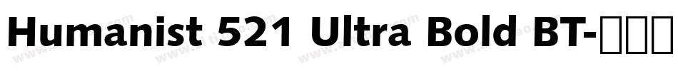 Humanist 521 Ultra Bold BT字体转换